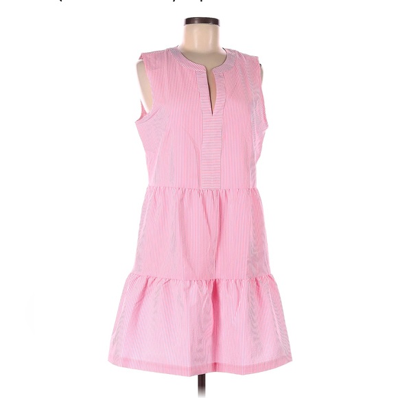 Vineyard Vines Pink Sleeveless Striped Dress-NWT - Picture 1 of 3